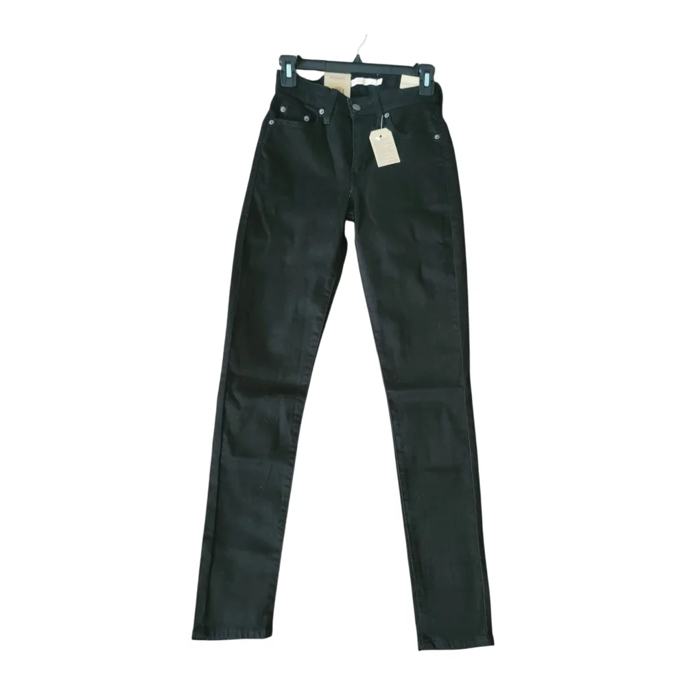 Levi's High Rise Black Jeans Sleek Silhouette | Size 26 X 30 - Picture 4 of 10